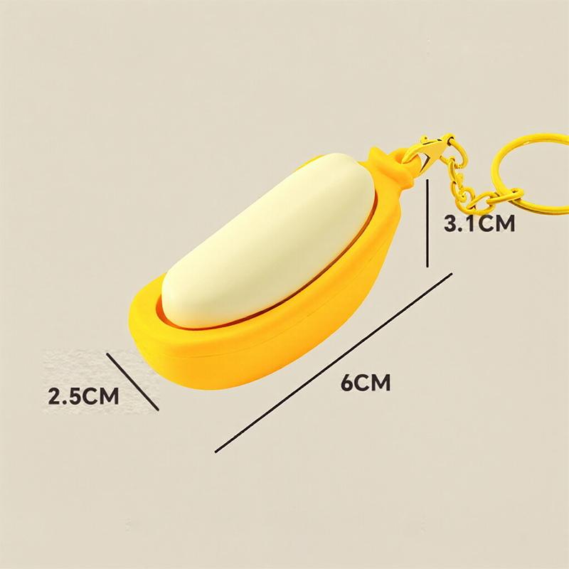 Mini Gourmet Keychain Decompression Toy Anxiety Relief Toy Fried Egg Burger Sushi Avocado Durian Pendant Bag Backpack Decor