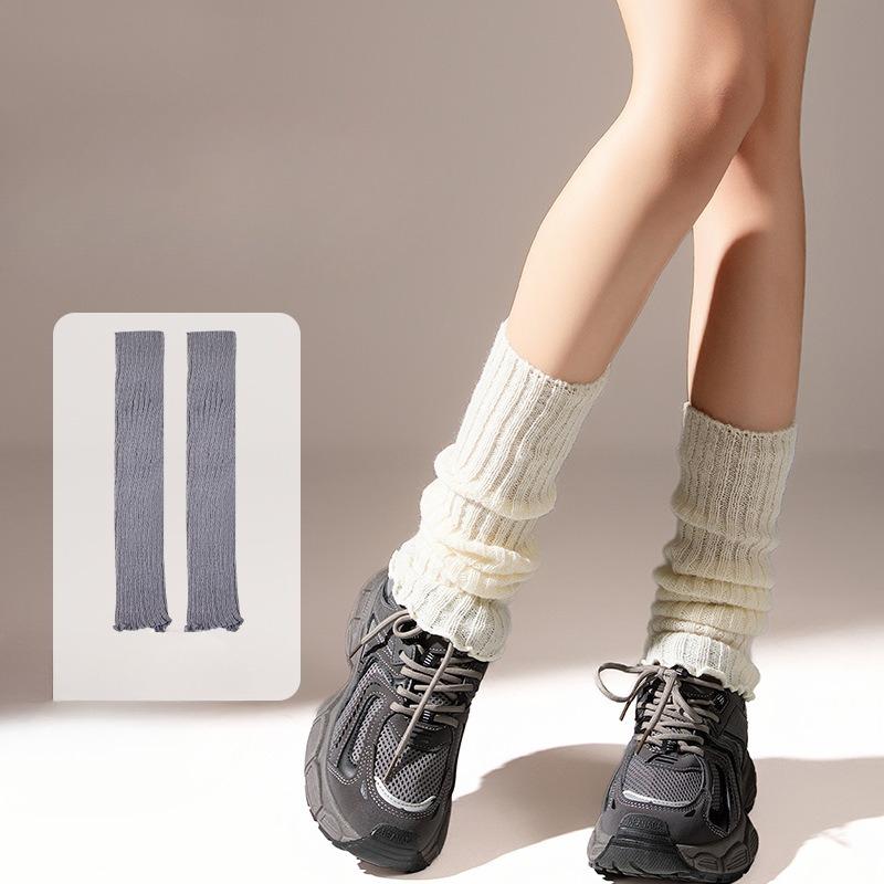Female Autumn and Winter Warm Leg Warmers Knitted Calf Pile Pile Sock