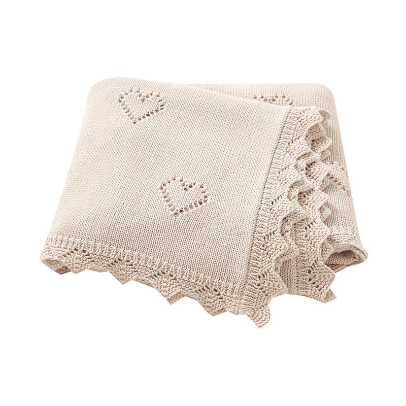 Baby Blankets Knitted 90*70cm Ultra-Soft Cotton Newborn Infant Boys Girls Comforter Stroller Bedding Swaddle Wrap Sleeping Stuff