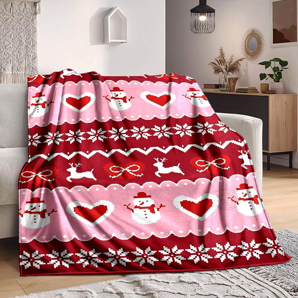 

1pc Christmas Pattern Blanket Warm, Cozy, And Soft, Suitable for Sofas, Beds, Cars, And Office Use.Perfect for Camping And Travel, Making It a Great G 100x150cm