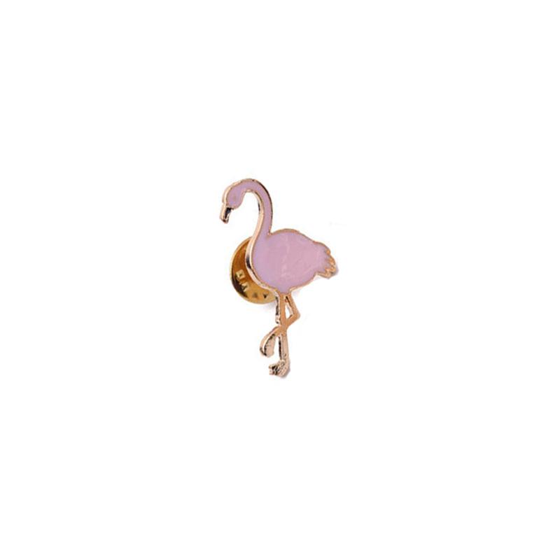 Charming Japanese Girl Cartoon Parrot & Crane Brooch - Creative Small Pin Badge for Versatile Decoration