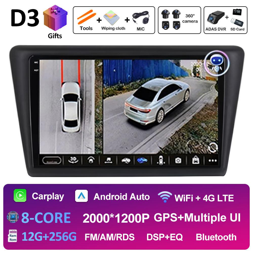 Android Auto pentru VW Skoda Rapid 2013 2014 2015 2016 2017 2018 2019 Seat Toledo 2015 - 2018 Wireless Carplay QLED Ecran IPS WIFI