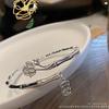 Temperament 925 Sterling Silver Plated Lucky Peace Pendant Bamboo Joint Lotus Open Bangles for Women Good Meaning Jewelry Gifts
