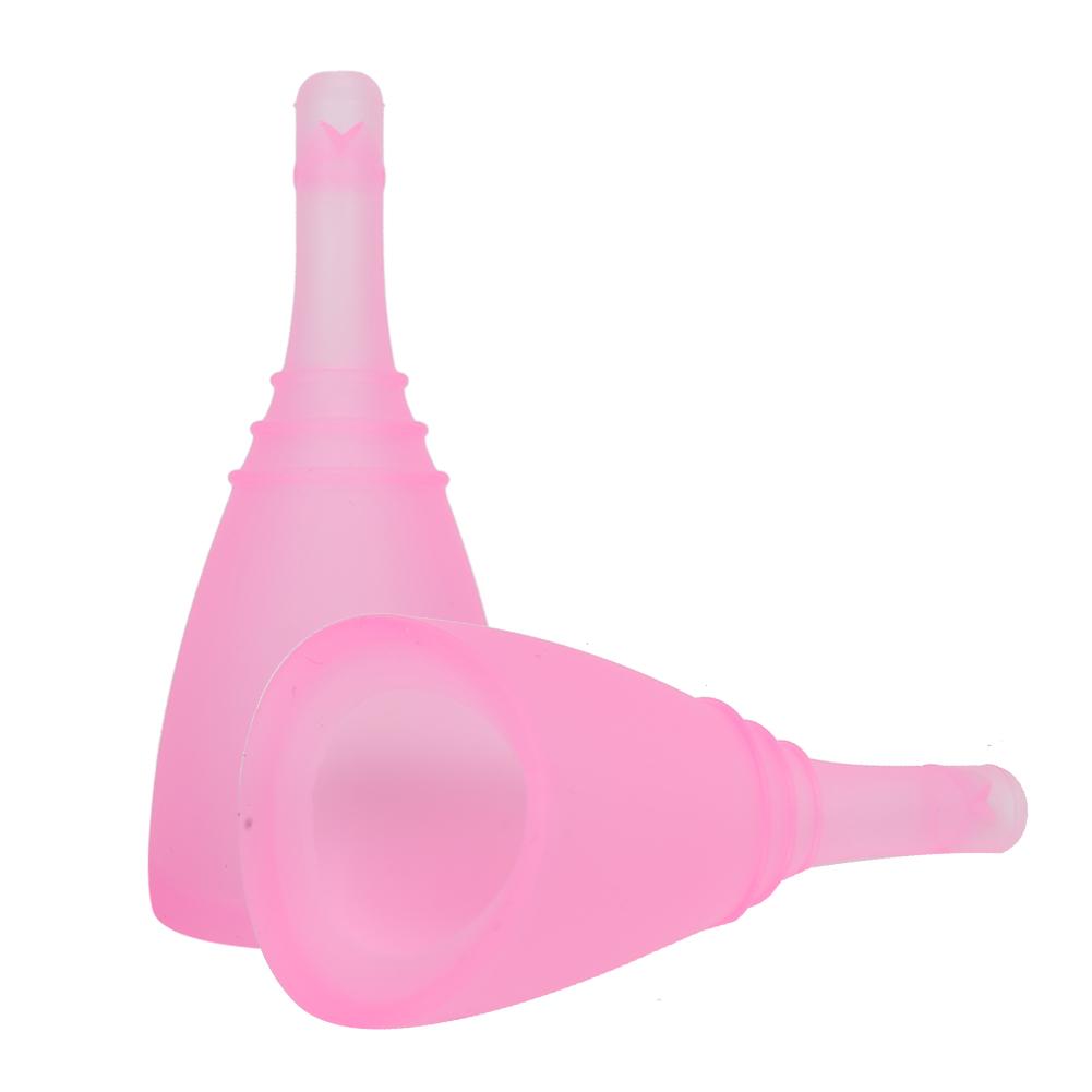 Silikonowy kubeczek menstruacyjny dla kobiet Kubeczek do higieny intymnej Damskie Artykuły menstruacyjne Wielokrotnego użytku S x 1, L x 1