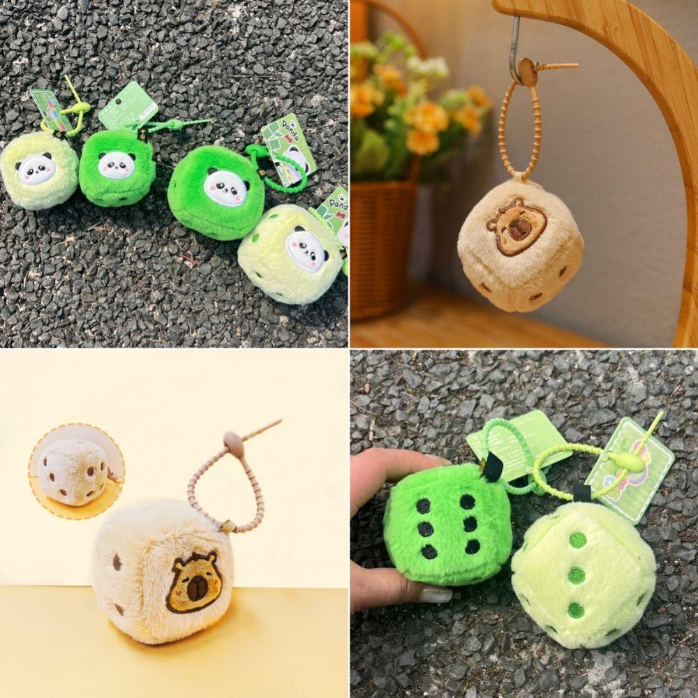 

Soft Capybara Pendant Furry Panda Toy Diverting Stuffed Toys Backpack Decoration