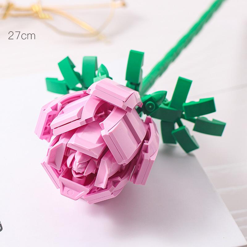 Plastic Small Particle Building Blocks Flower Three-dimensional Puzzle Children Gifts Educational Toys