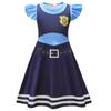 Kinderen Meisjes Cartoon Anime Judy Print Ruches Mouwloze Jurk Halloween Cosplay Kostuums Feest Rolspel Outfits