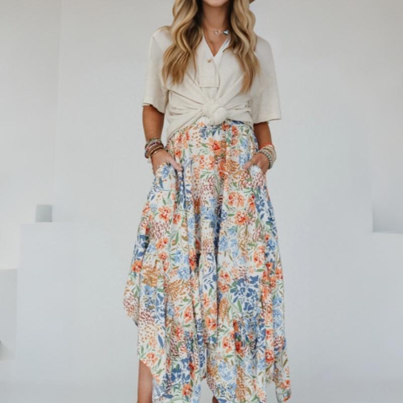 European Style Spring and Summer Unique Print A Casual M