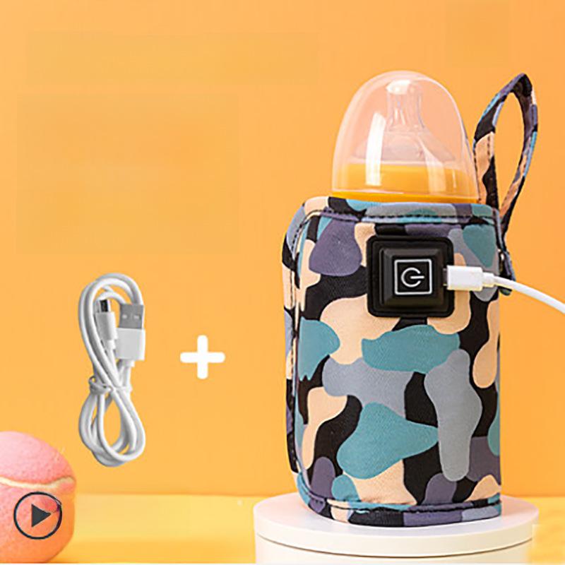 USB Heated Bottle Insulation Sleeve with Three-Speed Temperature Control for Outdoor and Car Use