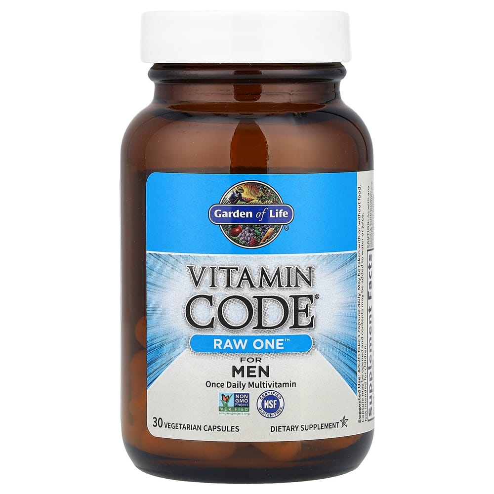 Garden of Life Vitamin Code Raw One Männer Einmal Täglich Multivitamin Pflanzliche Kapseln 30 Stück