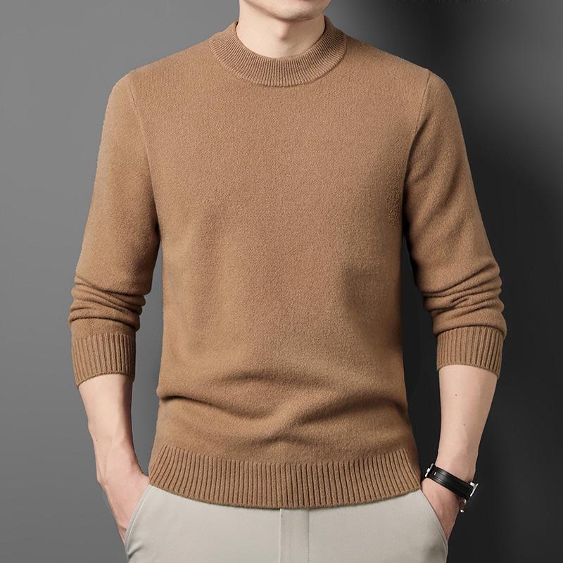 100% Pure Wool Men s Thickened Round Neck Sweater (490g) - 2025 Winter Collection L