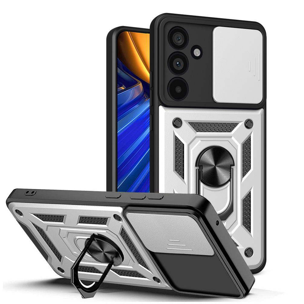 

Защитный чехол для камеры Samsung M55 M15 F15 M54 M14 F14 M23 M53 M33 F23 M52 Galaxy A55 A35 A15 A05S A05 Armor Hybrid Ring Cover For Galaxy A05 4G серебряный