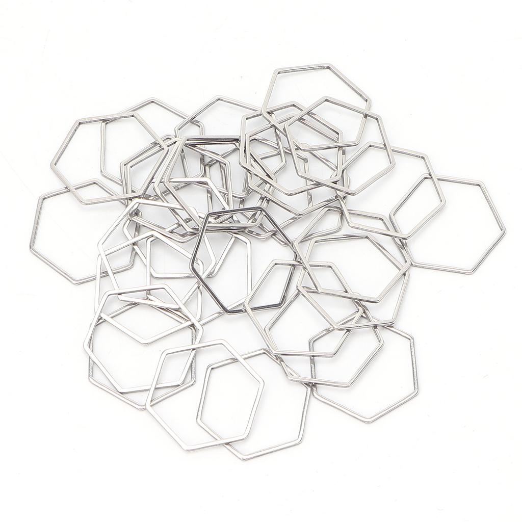 30Pcs   Shaped Hollow Resin Frame Stainless Steel Open Bezel Hollow Pendants Mold for