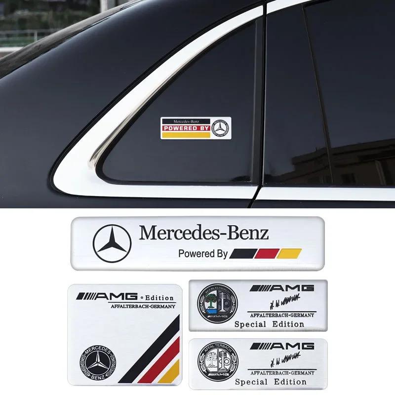 CDS1 2025 Hot New 3D Aluminum Car Body Trunk Decor Sticker Auto Refit Accessorie For Mercedes Benz AMG A B G S Class W211 W124 W128 W