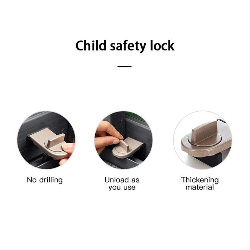 Aluminum Alloy Anti-theft Lock Buckle Window Limiter Window Plug Sliding Door And Window Safety Lock Child Protection Lock
