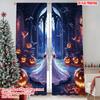 2pcs 2D Flat Printing Merry Christmas Popular Curtain Pumpkin Arch Bat Polyester Without Electricity Birthday Party Use for