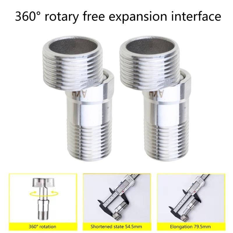 2 Pezzi Base Angolata Regolabile a 360 Gradi Acciaio Inossidabile Adattatore Rubinetto Doccia Piedini Curvi per Cucina e Bagno