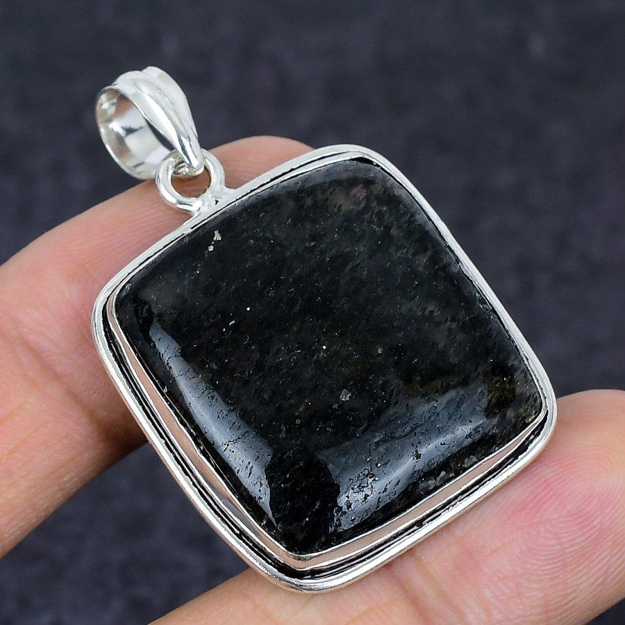 Lodolite Quartz Gemstone Handmade 925 Sterling Silver Jewelry Pendant 1.85" a6G97