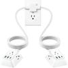 12FT Length Twin Extension Cord 2 USB-A Ports Split Power Strip  Overload Protectio