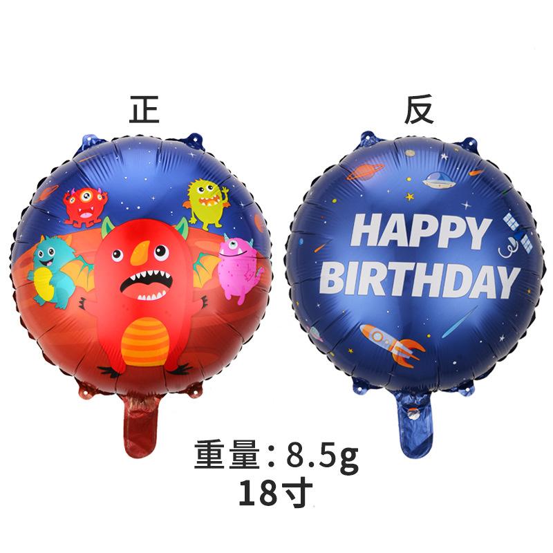 

Инопланетный воздушный шар специальной формы, воздушный шар в виде вируса, из алюминиевой пленки, маленький монстр, детское украшение 18-inch Q version alien ball