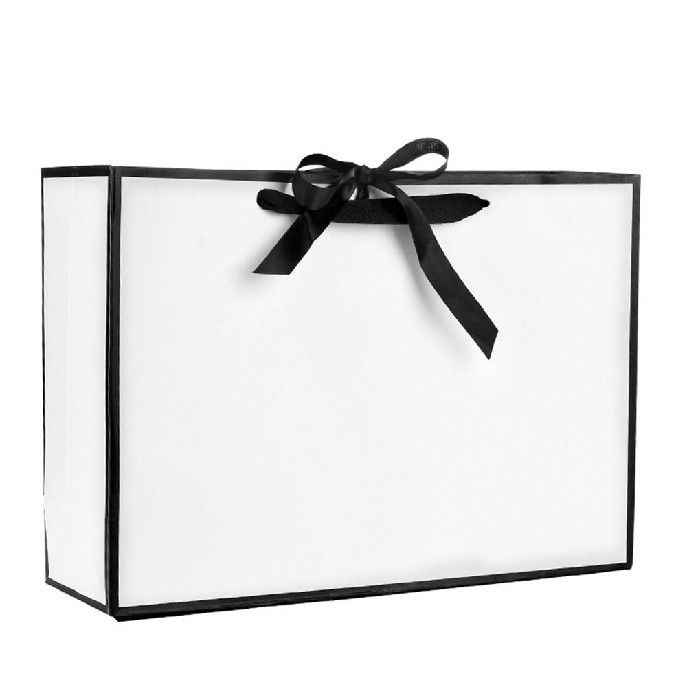 

Multi-size Paper Bag White&Black Handhold Shopping Bag Gift Gift Bag Wrapping XL