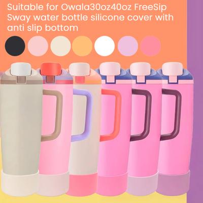 Silicone Boot for Owala FreeSip Bottles Protective Twist Flip Bottom Sleeve Anti-Slip