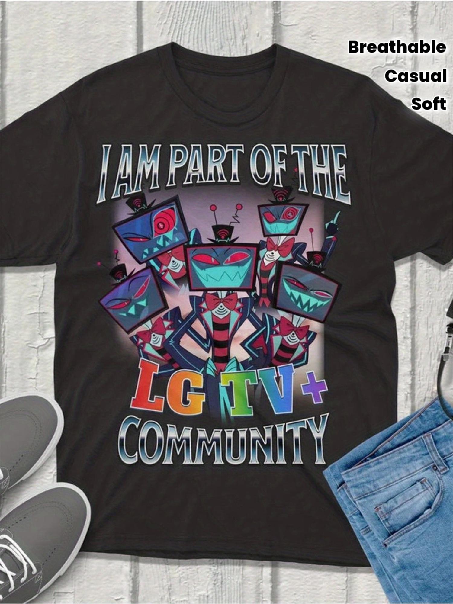 New Unisex Vox TV Hotel TV Logo and LGTV+ Character Print T-shirts- Black T-shirts Featuring Iconic Vox Amplifier Design XXL