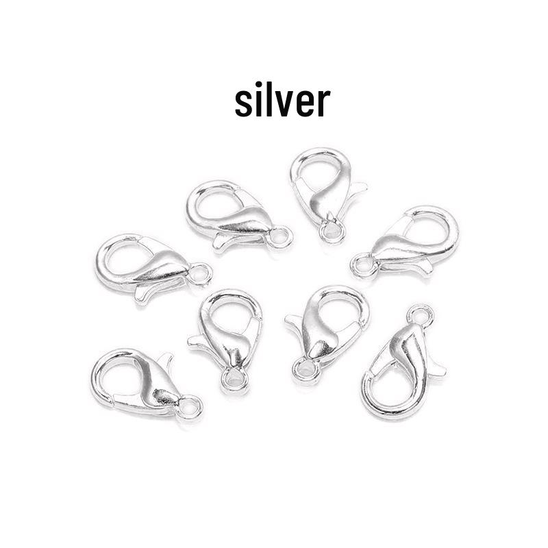 

Набор самодельных застежек-лобстеров из сплава: Соединители для браслетов, ожерелий, брелоков - упаковка 50 штук 50 pieces, 18g, 12x6mm [Model 302]