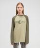 FAKEMAMA Moon Logo Raglan T-Shirt [Olive]