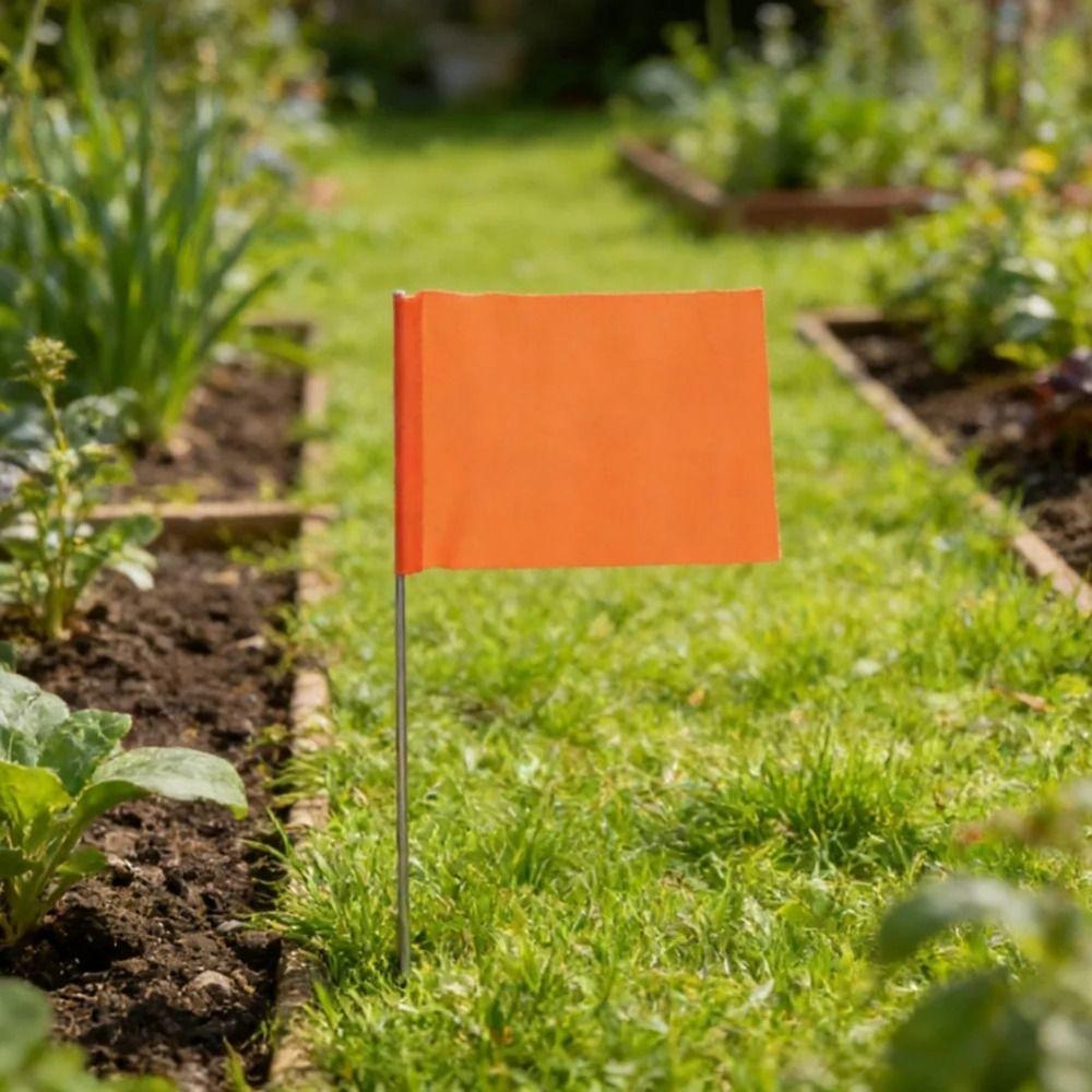 50pcs Reusable Marking Flags Visible Sprinkler Flags PVC Lawn Marking Flags Lawn