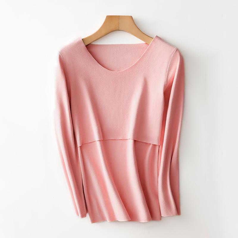 Německý sametové těhotenské a kojící termotriko na podzim/zimu