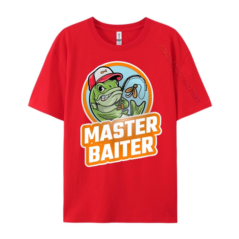 Master Baiter Grey Shirt Graphic Tee Adult High Quality Mens TShirt Punk Style S