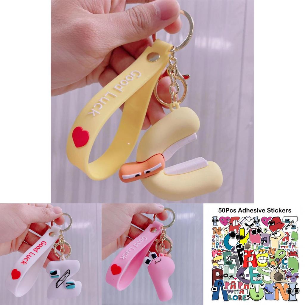 Alphabet Lore Kids Keyring Stickers Toys Pendant Figures Gift