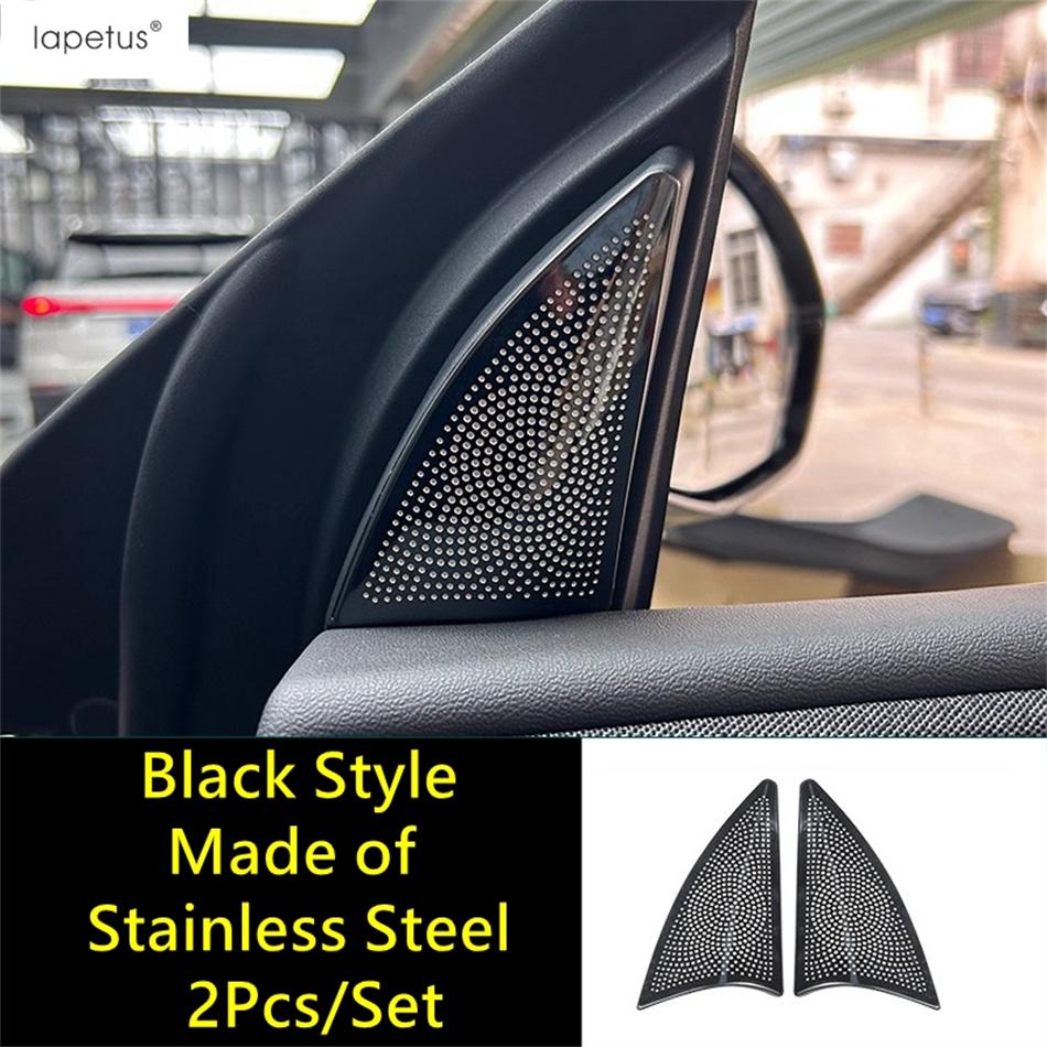 Stainless Steel Accessories For Xpeng G6 2024 2025 Pillar A Speaker Tweeter / Gear Shift Side Loudspeaker Frame Cover Trim