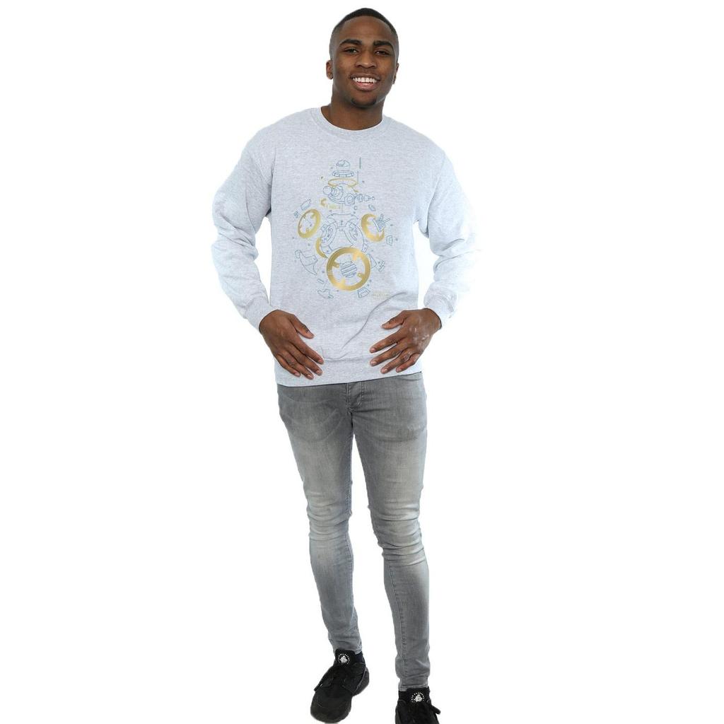 STAR WARS Mens The Last Jedi BB-8 Deconstructed Sweatshirt