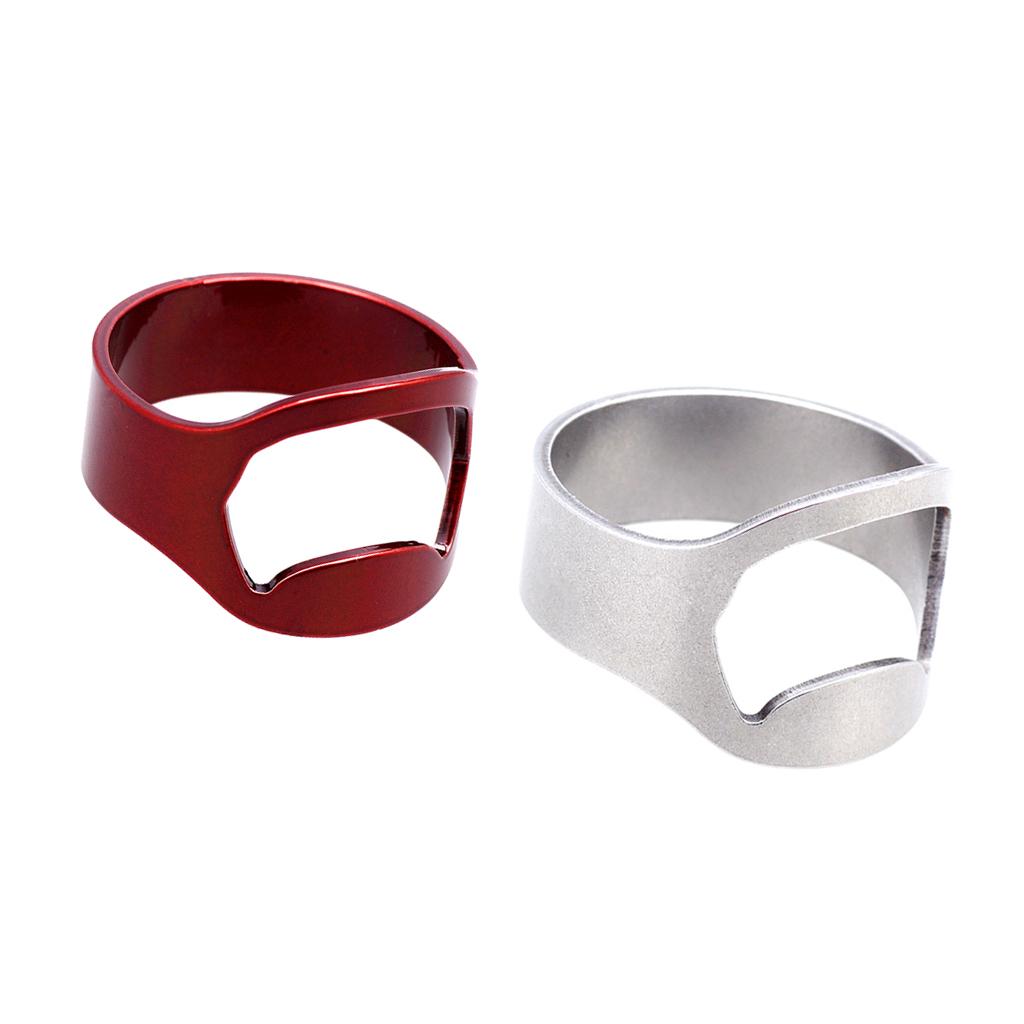2Pieces Men Stainless Steel bear rod Opener Ring Bike for Home