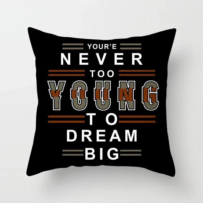 Black Throw Pillow Case Geometric Heart Letters Piano Fashion Girl Cushion Covers Home Sofa Chair Decorative Pillowcase 45X45Cm