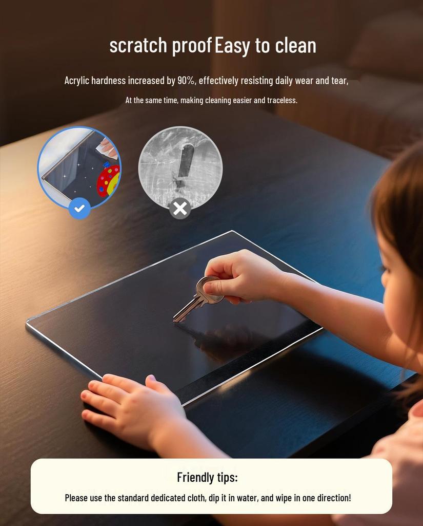 LED Luminous Doodle & Painting Board for Kids - Fluorescent & Erasable Night Light Gift