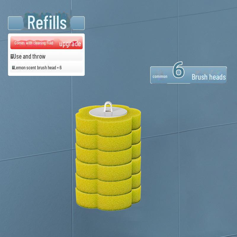 Wall-Mounted Disposable Toilet Brush for Home Bathroom Cleaning