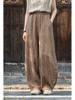 Women's Hemp Tie-Dye Distressed Lantern Pants: Cotton & Linen Zen Meditation Wear 26