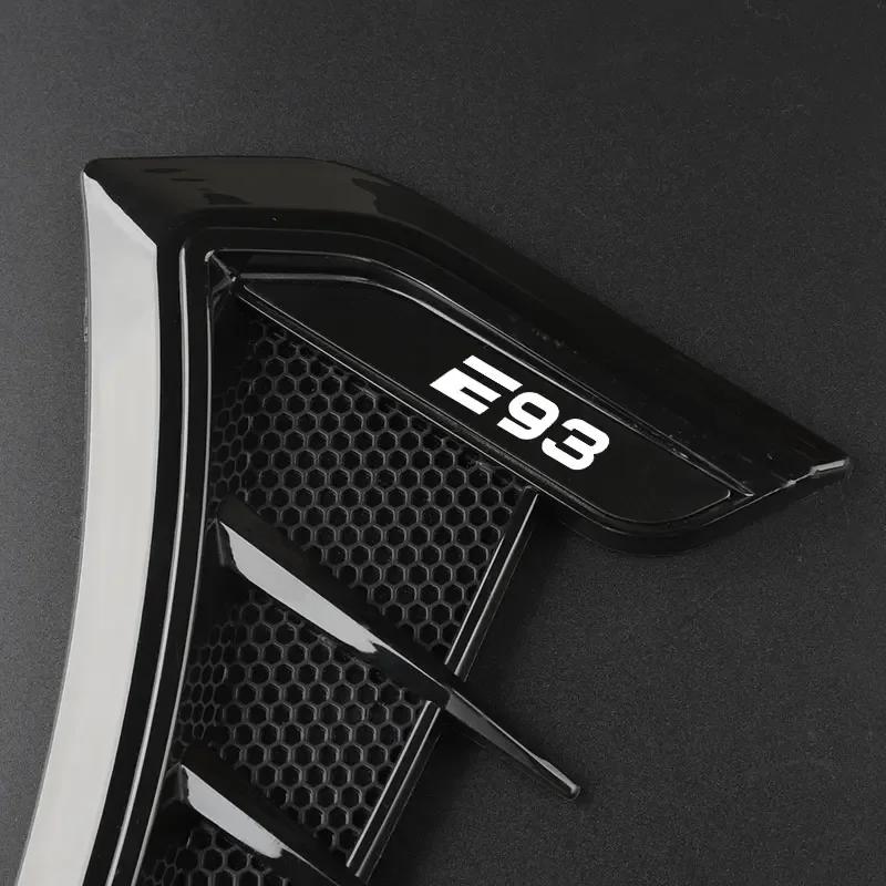 Carbon Black Car Fender Side Vents Air Flow Intake Hole 3D Grille Sticker Cover for BMW E39 E46 E60 E61 E92 E93 Car Accesorios