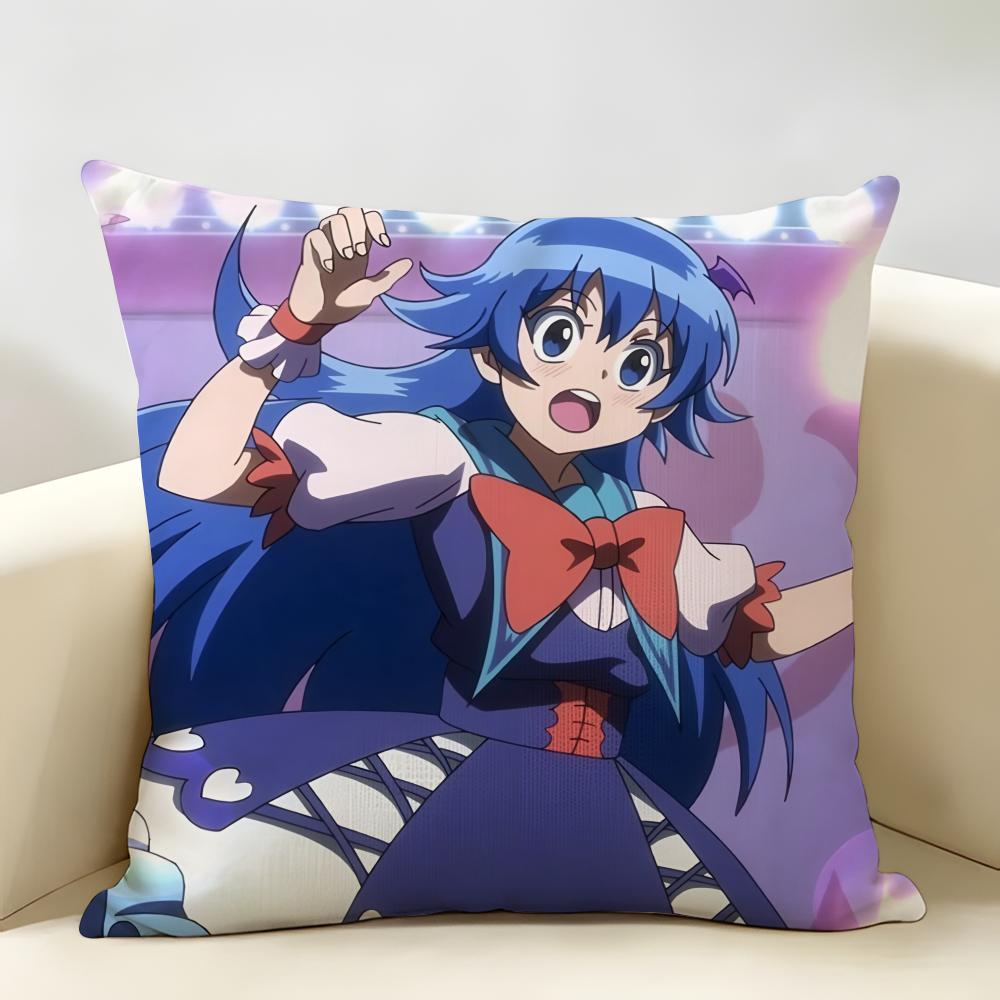 Welcome To DDemon School Cushion Cover Natural Linen Organic Fabric DoubleSided Printing Room Sofa Decor Pillow Case