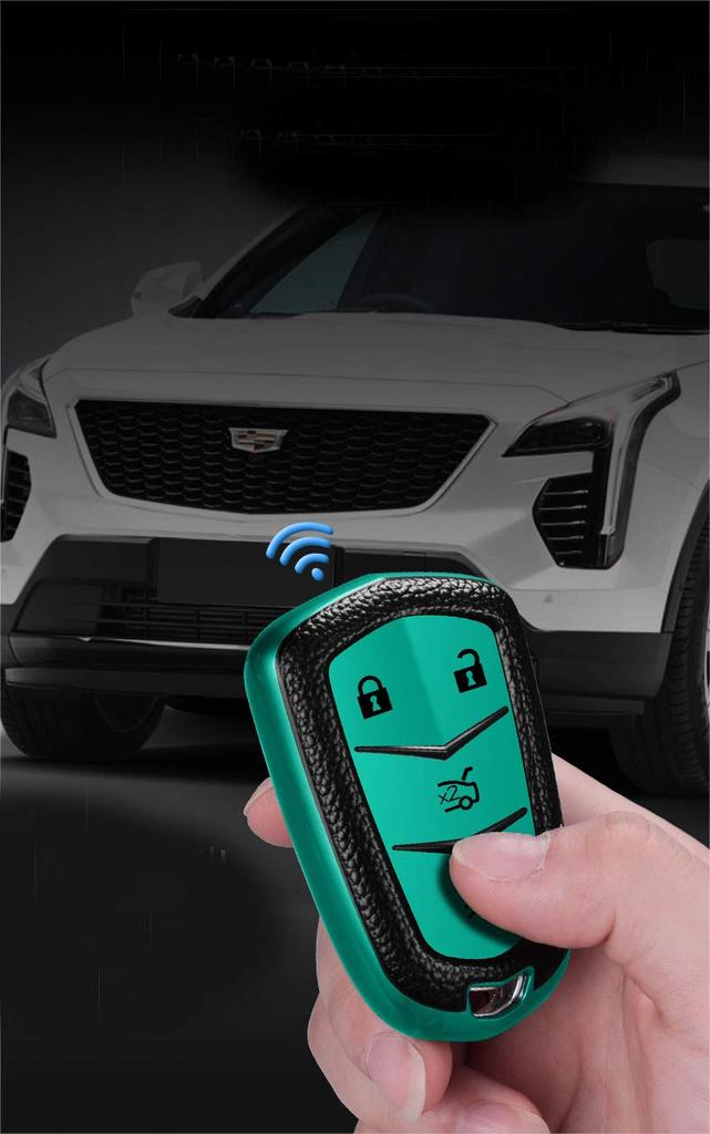 ONTTO Cadillac Smart Key Case Key Cover Stylish Touch Key Holder for Escalade ATS