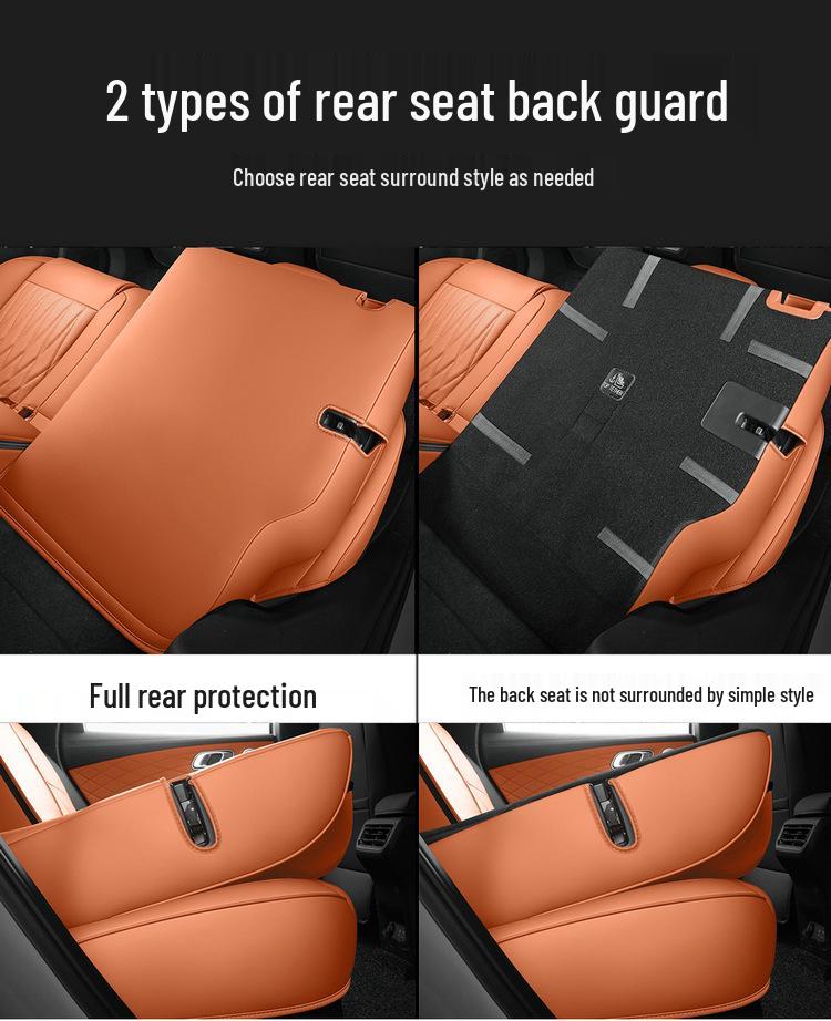 Nezha L Universal Full Leather Car Seat Cushion - Perforated, Full Surround, All-Season Cover.