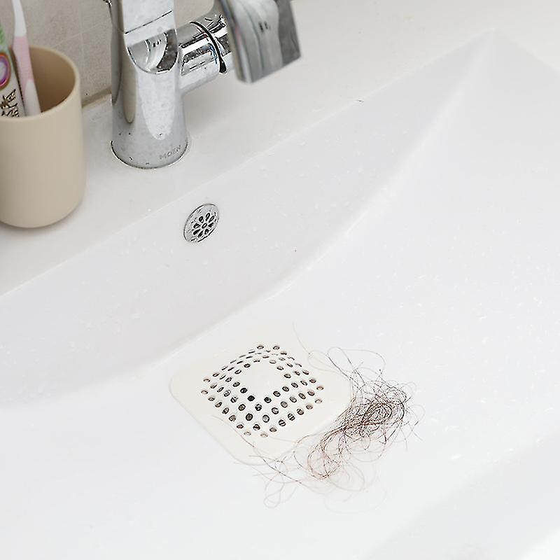 Other Sink Accessory 2 Pieces Floor Drain Hair Strainer Bathroom Sewer Round Kitchen Sink Sewer Hair Anti-clogging Cover, White Scrollsqy
