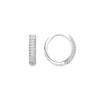 Boucles d'oreilles Luxenter avec Zirconia brillant finition argentée - Thian