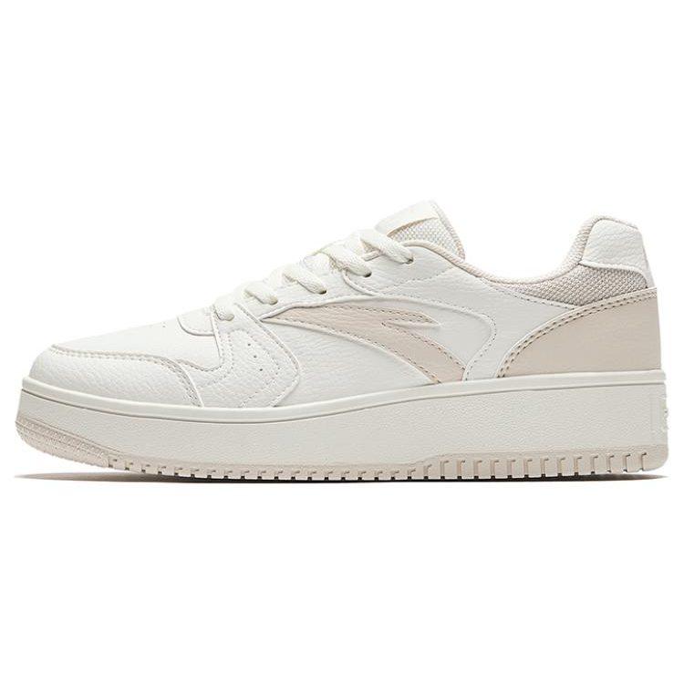 Anta First Year Synthetic Leather Abrasion Resistant Height Increasing Low top Skateboard Shoes Women's White Gray 922628068F-6