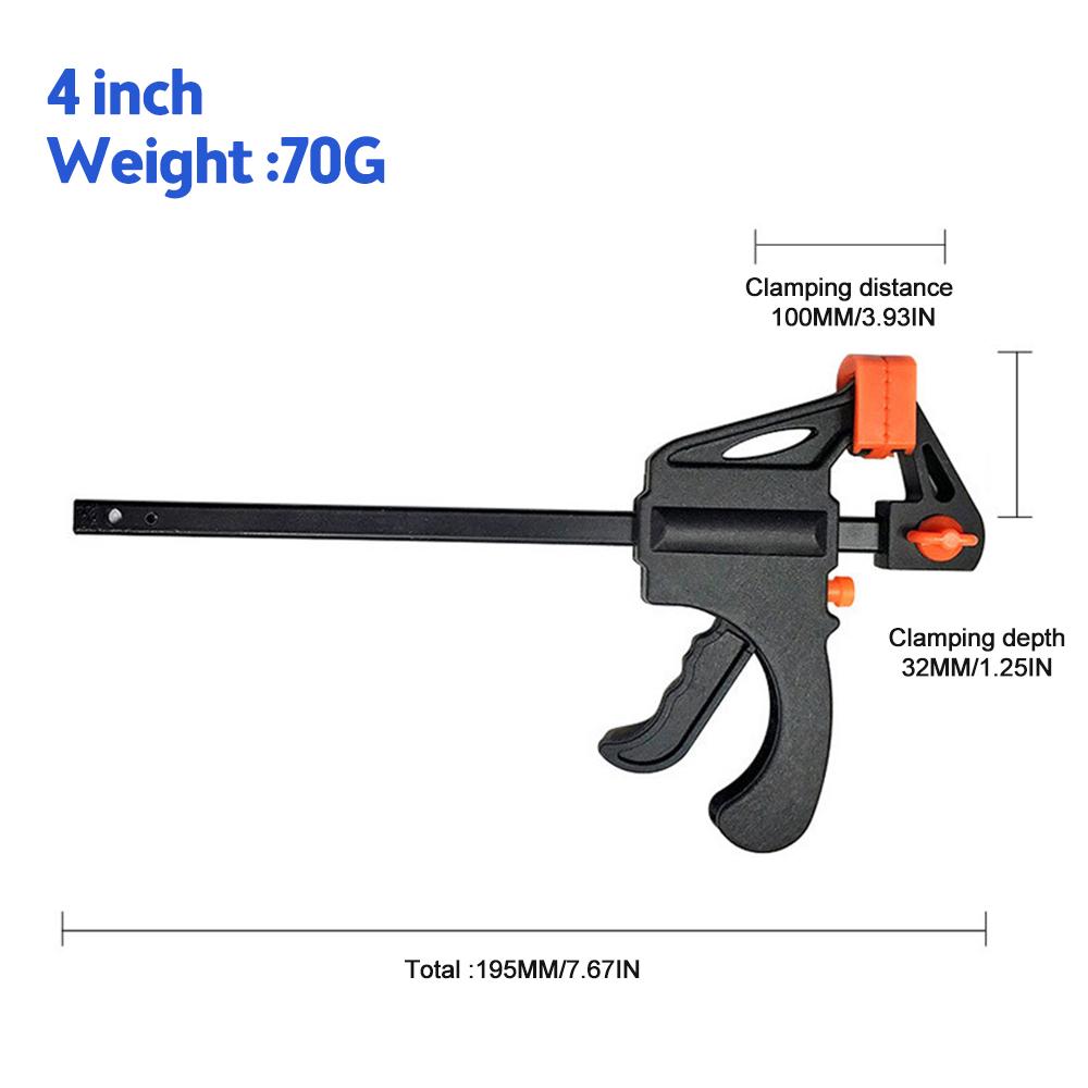 10/5/4/2/1 Pcs Woodworking Mini 4 Inch F Clamp Locator Nylon Fast Wooden Board Clamp Household Fixed Clamp Hand Tool Set