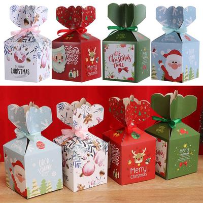Years Gift Bag Xmas Gift Packing Paper Boxes Xmas Gift Boxes Christmas Candy Bags Cookie Package