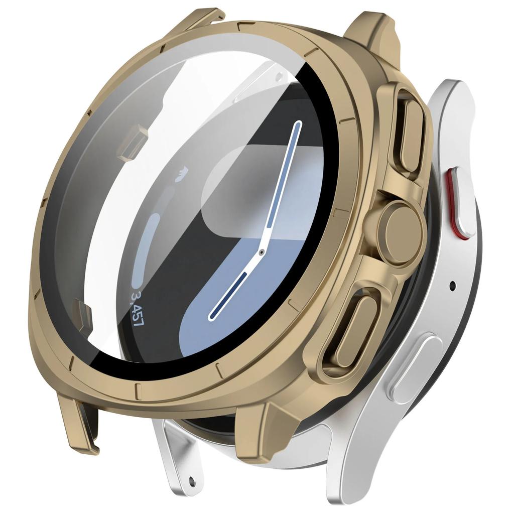 Glass+Case for Samsung Galaxy Watch 7 40mm 44mm Screen Protector Change To Ultra Bumper Cover iWatch Galaxy Watch 7 Accessories